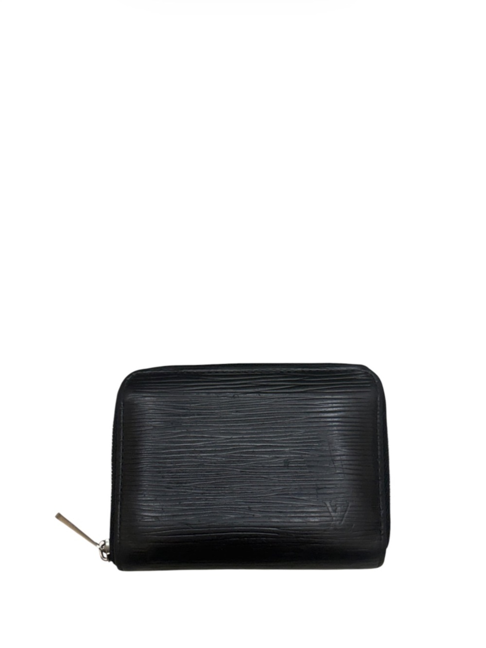 LOUIS VUITTON - BLACK EPI LEATHER COMPACT CARDHOLDER ZIP AROUND WALLET